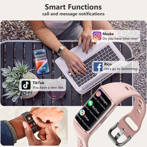 FITVII FINO 2 Slim Fitness Tracker, Smart Watch with Blood Oxygen, Sleep Monitor - Zdjęcie 5 z 9