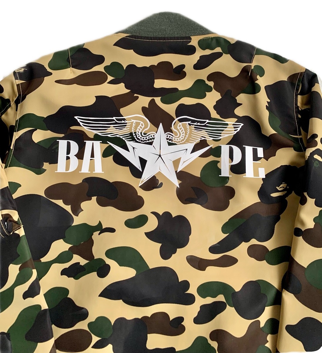 Bape A Bathing Ape MA-1 Camo Bomber Flying Jacket | eBay