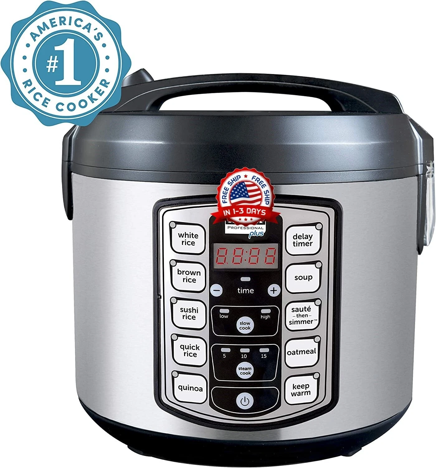 Olla De Coccion Digital Para Granos De Arroz Con Tacto Frio Y Alimentos 5 Qt NEW