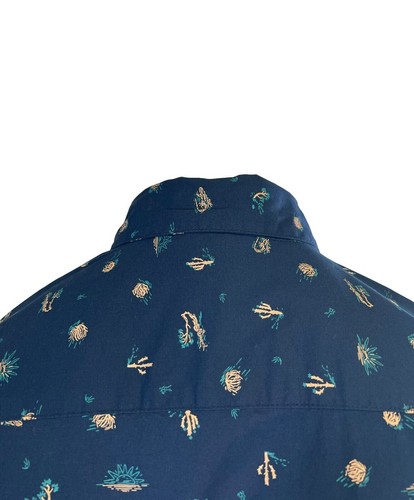 Columbia Men's Collegiate Navy Shirt Deserted Rapid Rivers Printed S/S (472) - Picture 9 of 12