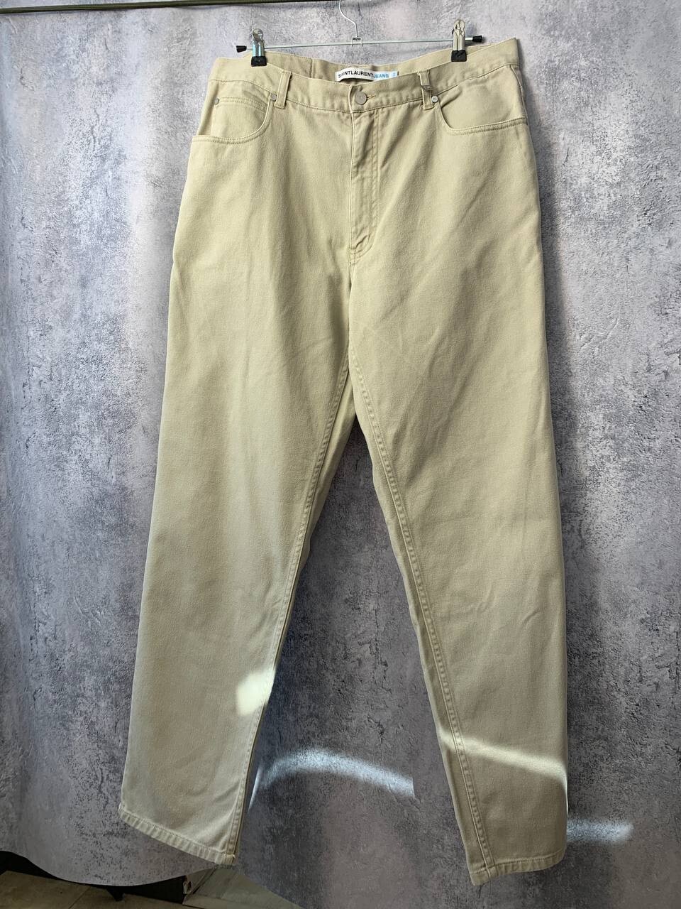 Saint Laurent Jeans Vintage Denim Beige Pantaloni Jeans