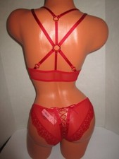  109 VICTORIA'S SECRET BOMBSHELL RACERBACK PLUNGE BRA  BIKINI SET  32C/XS NWT