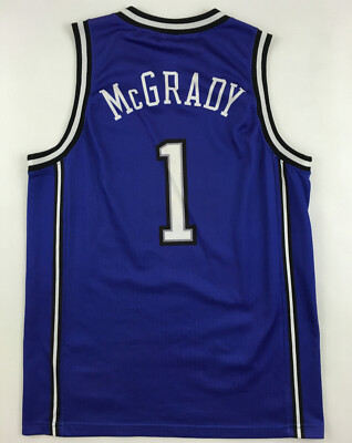 Orlando Magic 2000 #1 Tracy McGrady Champion NBA jersey blue