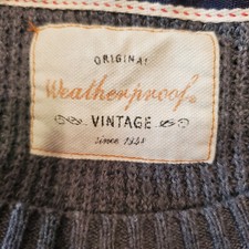 Weatherproof Original Vintage Grey Pullover Sweater Size M 100 Cotton Warm