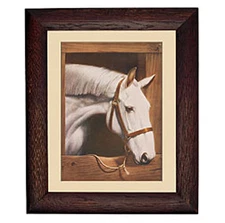 Old Dobbin Horse in Stall Rustic Frame Equestrian Mural Wall Barn Sticker Decal