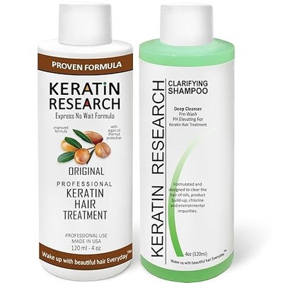 Clinically Proven Long Lasting Keratin Hair Treatment Set (2 Pack)