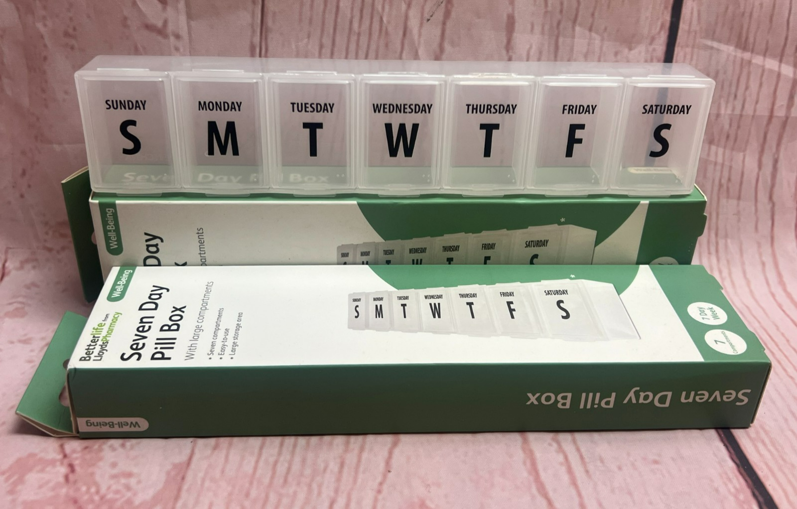2x Seven Day Pill Box With Large Compartments (Lloyds Pharmacy)  *LAST STOCK*