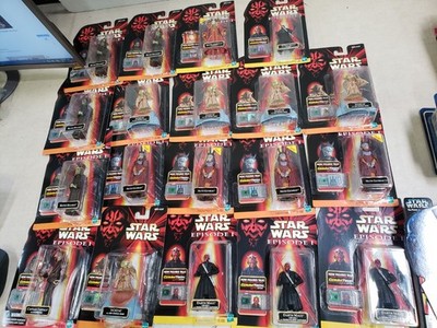 Lot of 19 - 1999 Hasbro Star Wars Episode 1 CommTech Rune Haako Darth Maul Yoda
