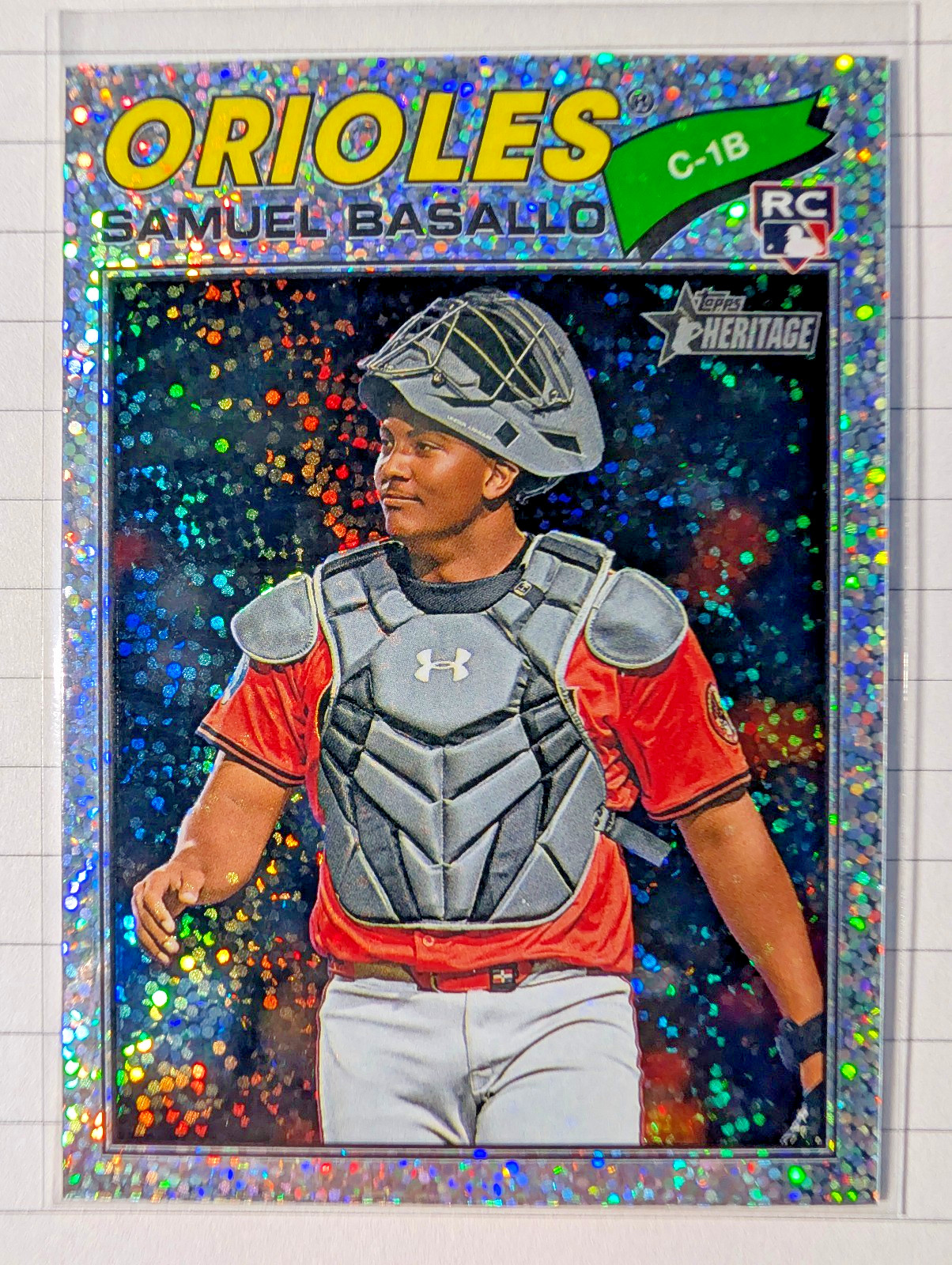 Samuel Basallo Silver Sparkle Chrome Rookie #175 2026 Topps Heritage