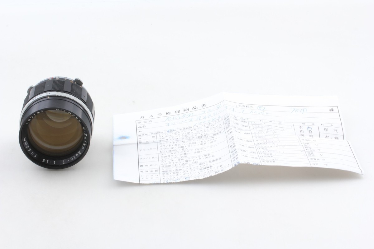 Cleaned EXC+5 ] Olympus G Zuiko Auto T 60mm f/1.5 for Pen F FT FV