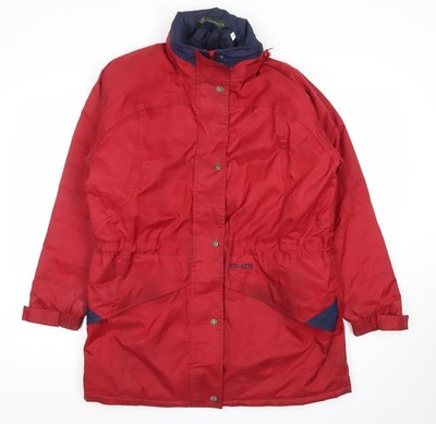 Regatta Damen roter wasserdichter Parka Jacke Größe 12 gefüttert Outdoor Mantel