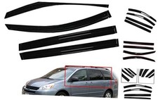 4PCS Side Window Vent Visor Rain Guard Deflector Acrylic Slim Style