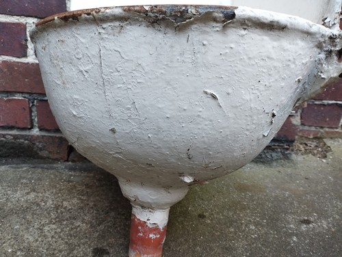 Eck- Ausgussbecken Pflanzkübel Gartendeko Bepflanzung Pflanzgefäß Vintage Guss - Bild 5 von 9
