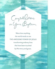 Congratulations Baptism Baby or Adult Boy Man Jesus Dayspring Greeting Card