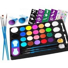 COVACURE Halloween Face Paint Kit - 22 Vibrant colors and 22 vibrant