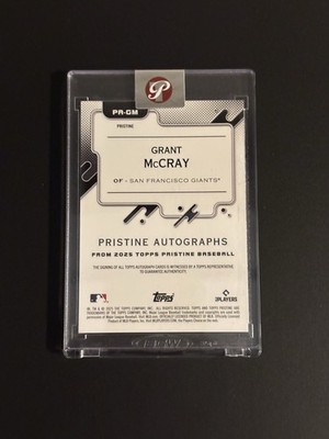 2025 Topps Pristine Grant McCray Auto Purple Refractor /99 Giants