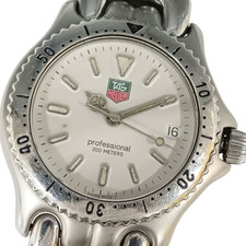 EXC 5 Vintage TAG HEUER Sel Professional S99.013 33mm White Men's Quartz Watch
