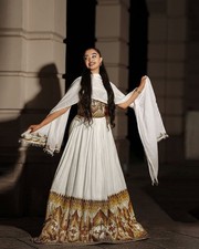 Traditional Ethiopian Habesha Libs Dress Women's Cultural Clothing