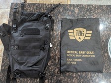 TBG Tactical Baby Gear Baby Carrier 2.0 Solid Black Adjustable Straps NEW