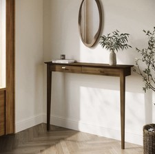 Small & Narrow Walnut Console Table  - 115cm - Noa NOA008
