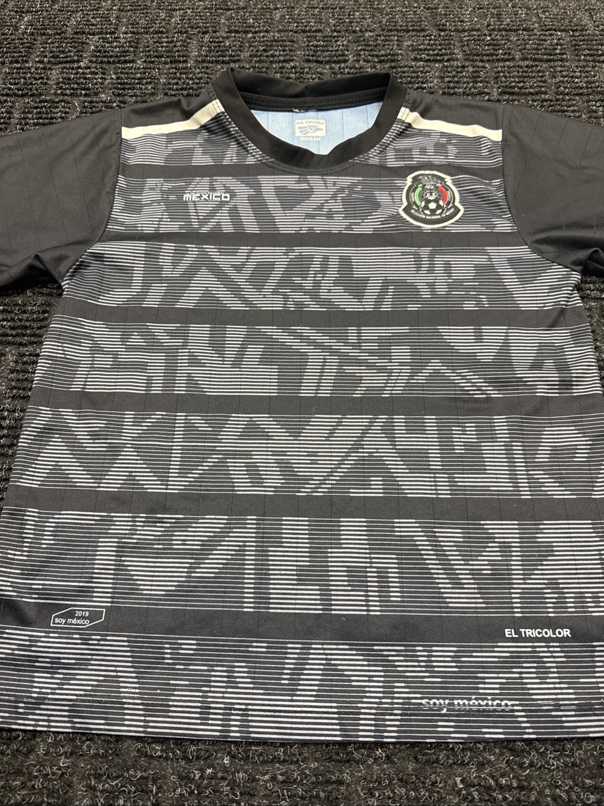 2019 El Tricolor Mexico Black Soccer Jersey Youth Medium