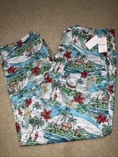 NEW  TOMMY BAHAMA Men's Santa's Summer Night Woven Pajama Pants Size XL