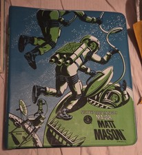 VINTAGE MATTEL MAJOR MATT MASON RARE 3 RING NOTEBOOK BINDER MINTY SLIGHT BOW