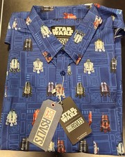 Star Wars XLarge XL RSVLTS Shirt   R2 Droids   Blue Brand New with Tags