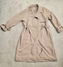 NINE WEST Women's Single Breasted Belted Tan Trench Coat Size XL