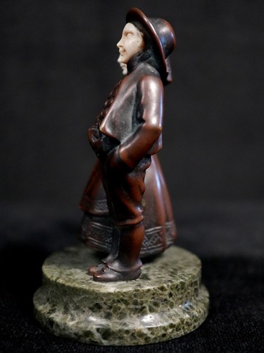 Antique Early 20th C. Bronze Couple Figure on Marble After Peter Tereszczuk - Picture 3 of 23
