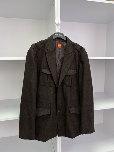 Vintage HUGO BOSS ORANGE LABEL WOLLMISCHUNG JACKE - Bild 4 von 15