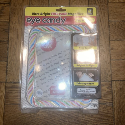 #ad Eye Candy Ultra Bright Full Page Magnifier As Seen On TV Magnifies Up to 3X $17.95