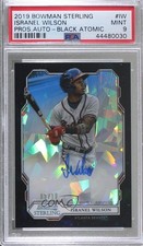 2019 Bowman Sterling Black Atomic Refractor 5/10 Isranel Wilson PSA 9 Auto 8d2