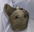 RARE VTG Antique WW1 Vintage 1918 US Aluminum Canteen w/Metal Lid Canvas Cover — photo 6