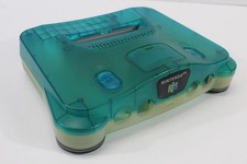 Nintendo 64 N64 OEM Toys R Us Clear Blue x White Used Console Shell Discolored 1
