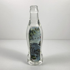 Coca-Cola Bottle Chinese Inside Reverse Painted Crystal Great Wall of China #936