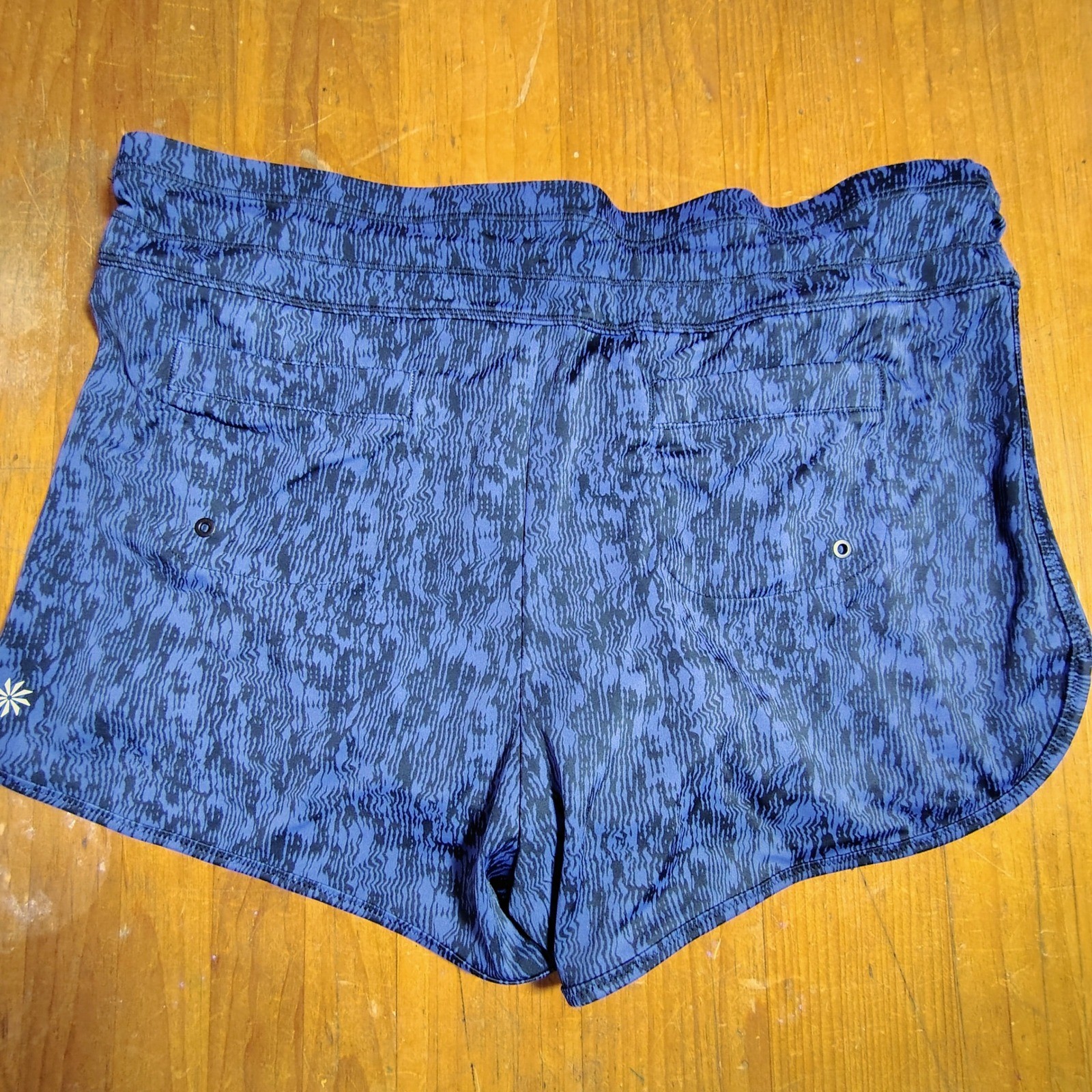 Athleta Blue Black Abstract Pattern Athletic Shor… - image 5