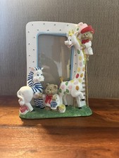 VTG Holson Burns  Roberts Kids 4"x6" Picture Frame 3D Nursery Decor Animals
