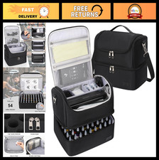 Large Tattoo Travel Case for 54 Bottles Supplies - Double-Layer Organizer Bag