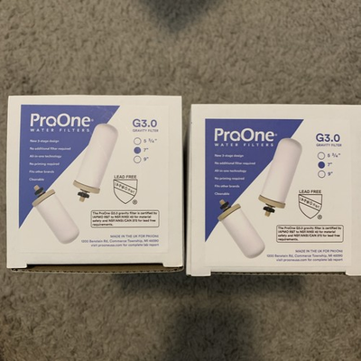 #ad #ad ProOne 7 inch G3.0 Gravity Water Filter NEW 2 Pack $109.95