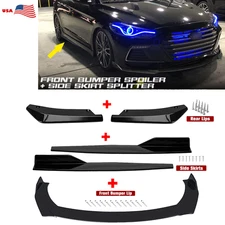 Front Bumper Lip Chin Spoiler Body Kit Splitter Side Skirt For Hyundai