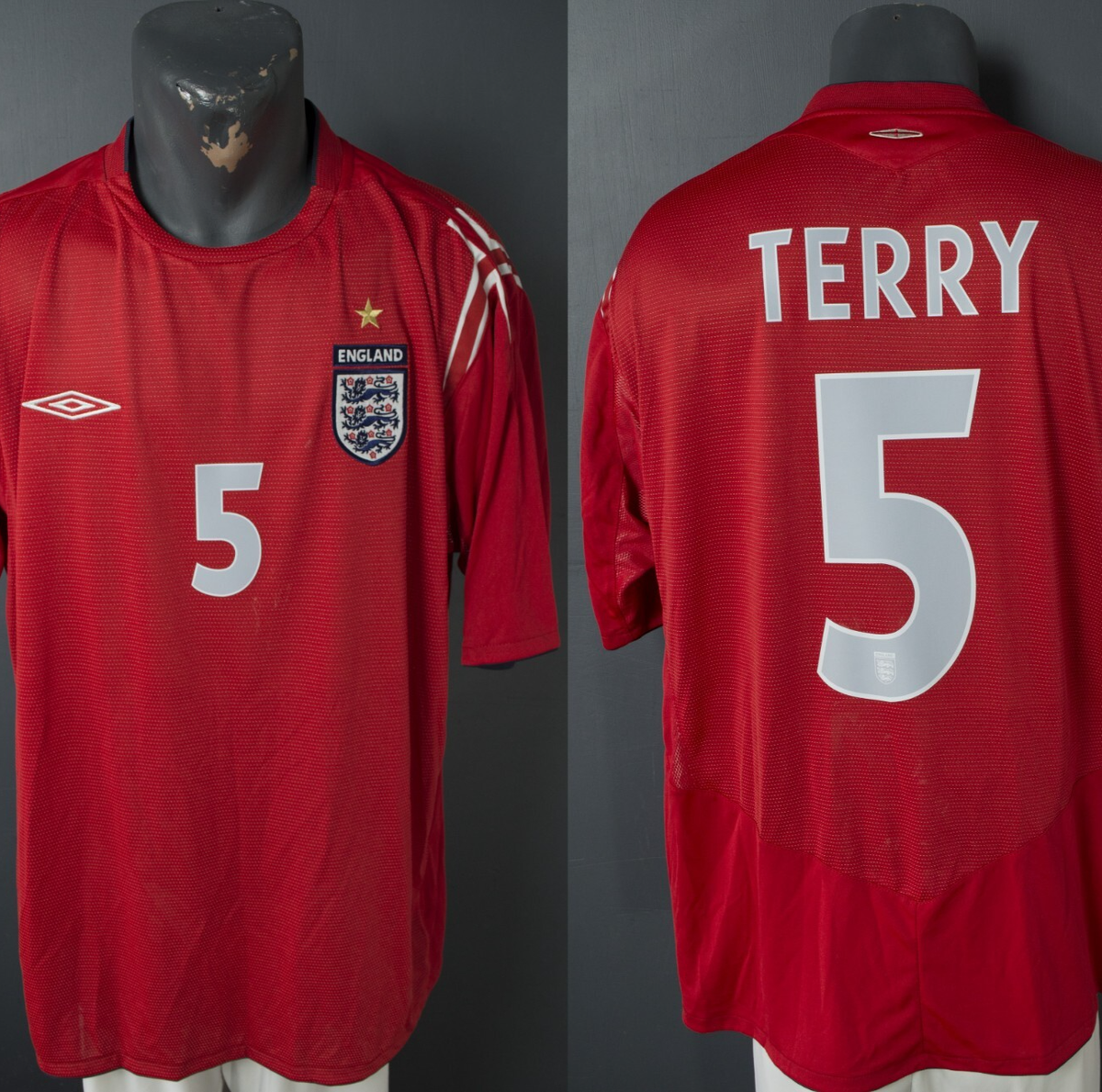 England Terry Jersey Euro 2004 Football Mens Retro Away Shirt Size