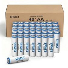 40 Count AA Alkaline Batteries 1.5V Non Rechargeable