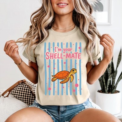 Im Your Shell Mate Damen T-Shirt Schildkröte Meeresleben Geschenk für Sie