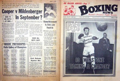 Antiker alter Druck Boxen 1968 Winstone Thomas Mccormack Mccluskey Charles 20.
