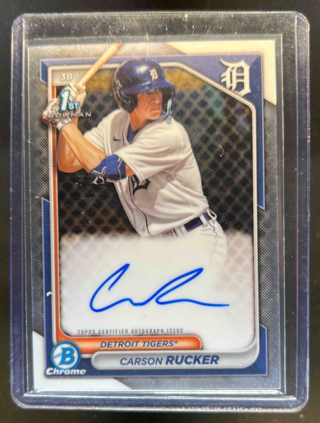 2024 Bowman Carson Rucker Chrome Auto 1st Prospect #CPA-CR Tigers