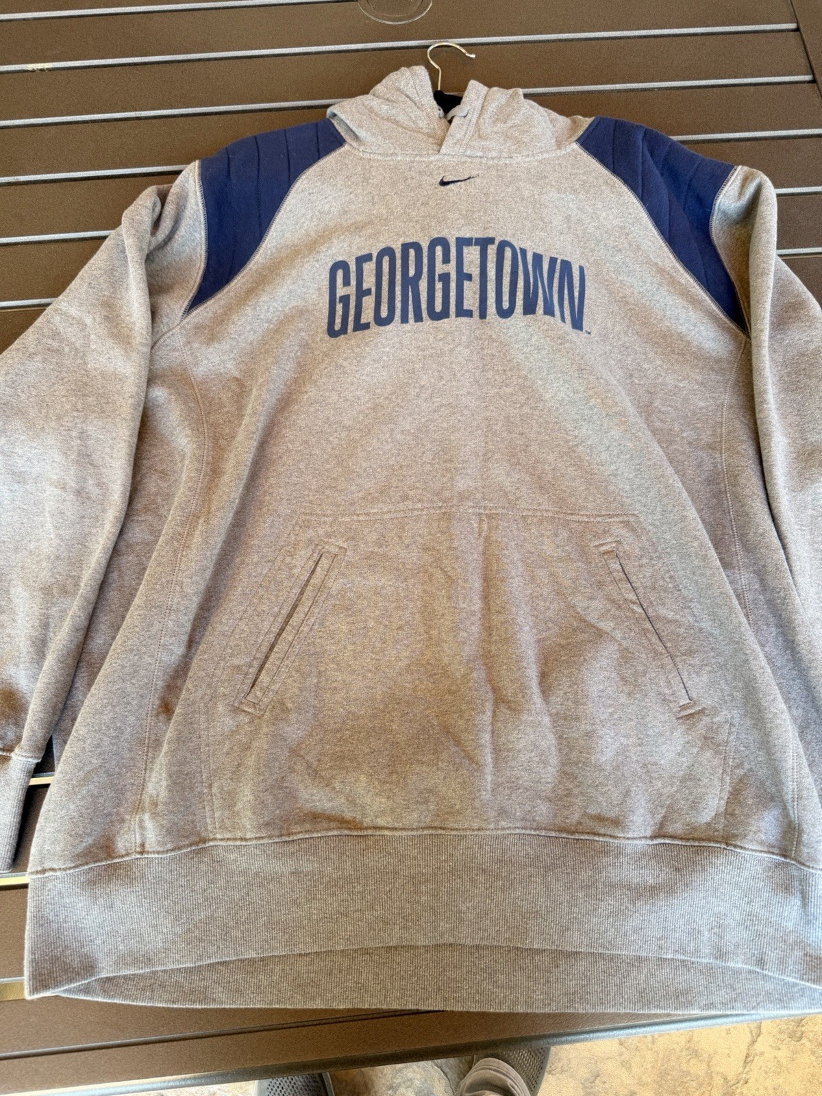 Nike Air Hoodie Georgetown Hoyas Men's 3XL Grey Pullover Basketball