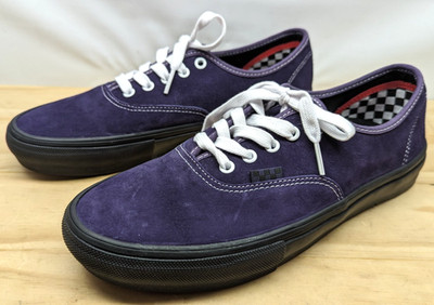 Vans Off the Wall purple suede low top lace up shoes mens 10.5