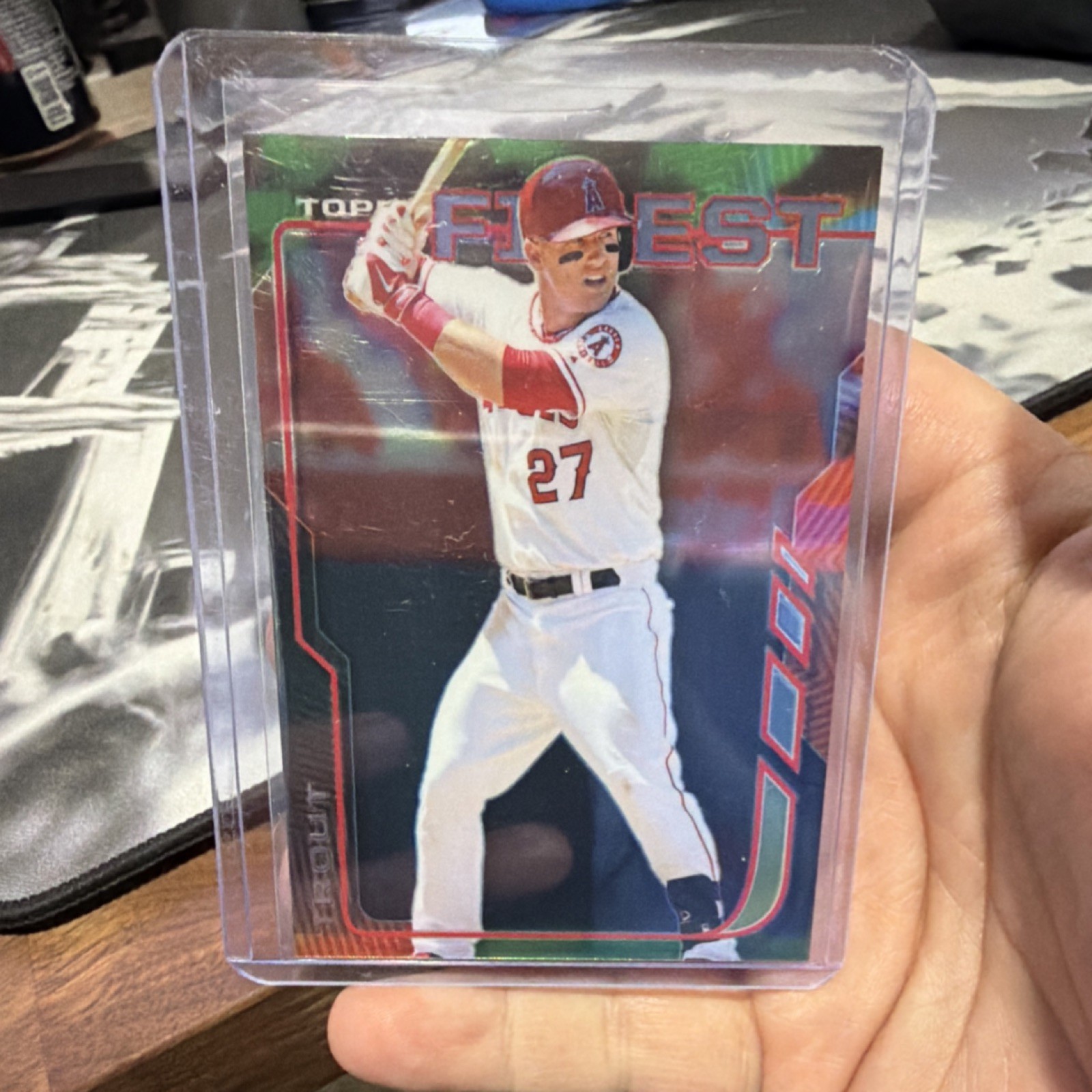 Topps 2014 Finest Mike Trout Los Angeles Angels #100 Baseball Trading Card