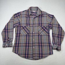 Vintage Big Mac Heavy Flannel Shirt JC Penney Mens Medium Flawed, See Pics 